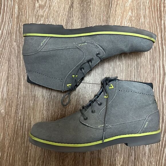 Teva Durban Waxed Boots Gray Green Lace Up - Picture 4 of 10